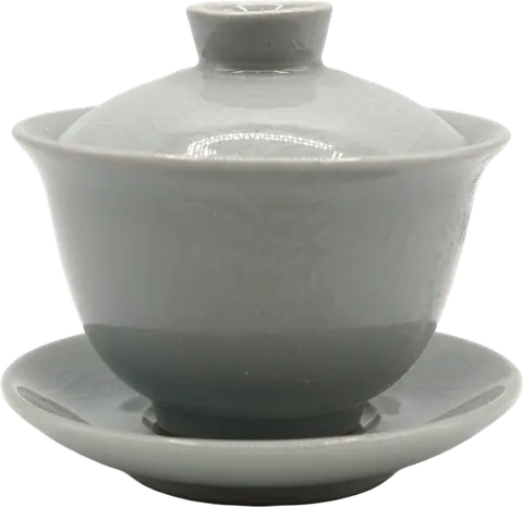 Crackle Glaze Ash Blue Gaiwan # 96117