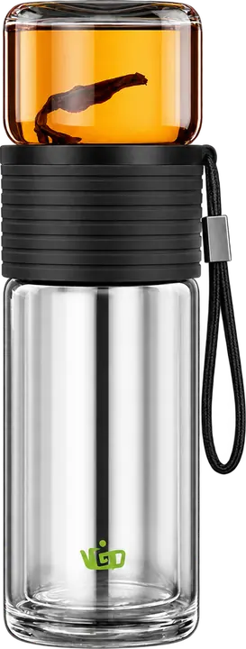 Glass Tea Bottle Moychay # 25658, metal/glass, 238 ml. # 25658